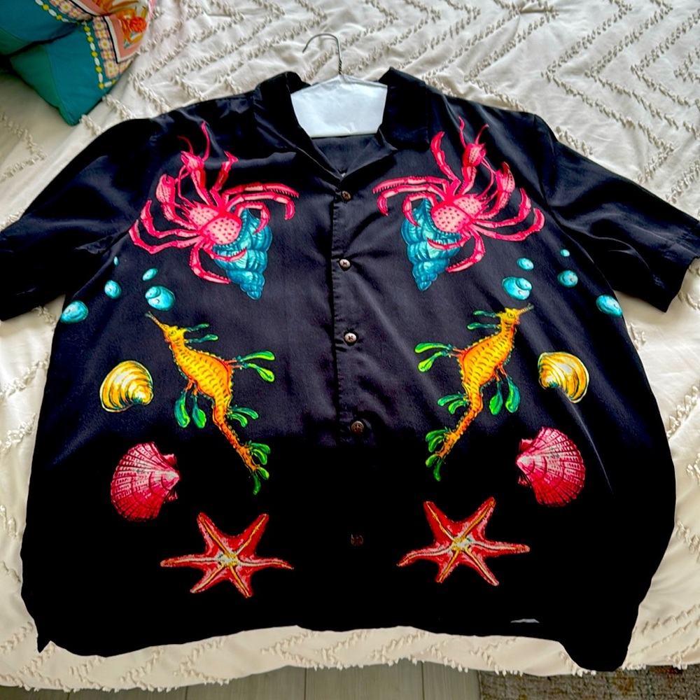 Scotch & Soda Tropical Ocean-Themed Hawaiian Fit Shirt
